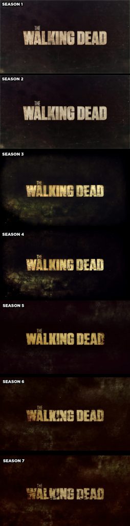 the walking dead générique saison 1 à 6