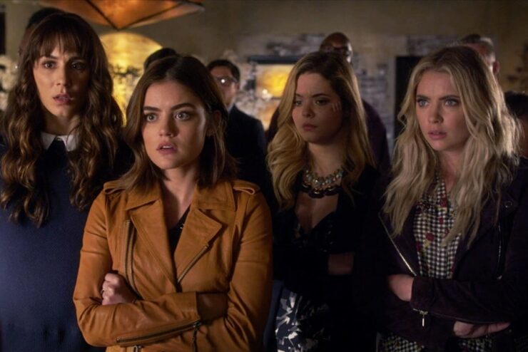 spencer, aria, alison et hanna de pretty little liars