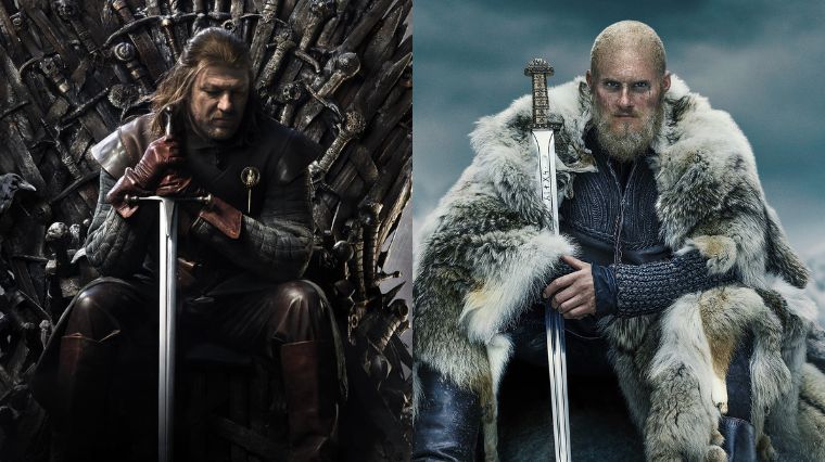 Les séries Game of Thrones et Vikings.