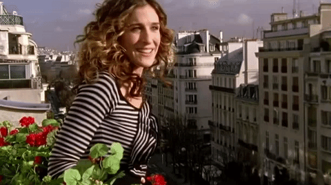 sex and the city carrie bradshaw paris gif