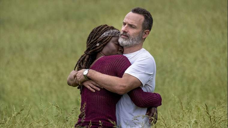 couple de séries Rick et Michonne dans The Walking Dead