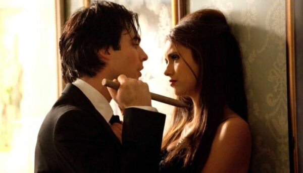 the vampire diaries, katherine, damon