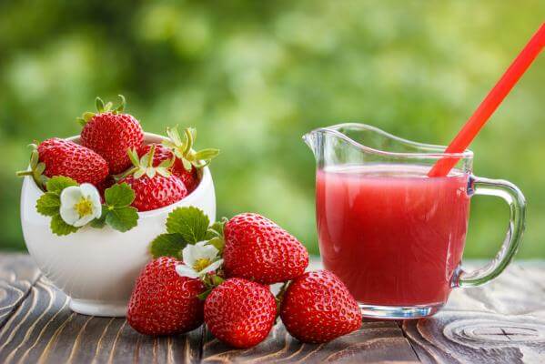 Un jus de fraises