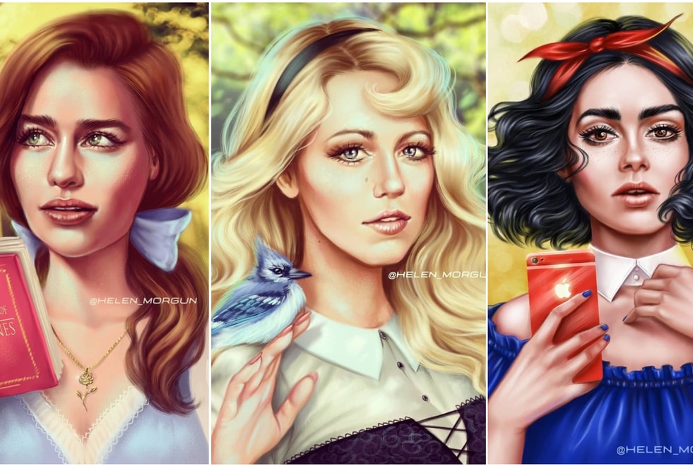 Cet artiste imagine les stars de séries façon princesses Disney, et c’est troublant