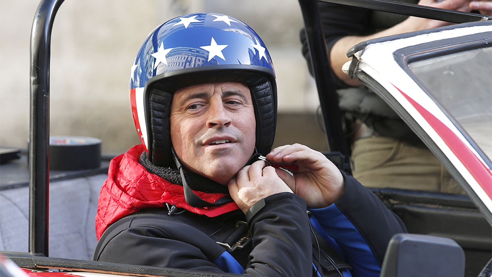 Matt LeBlanc and Chris Evans out and about, London, Britain  - 19 Feb 2016