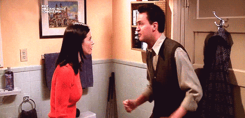 monica chandler friends gif