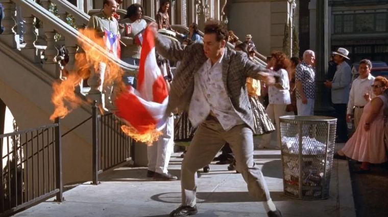 seinfeld, kramer, brûle, drapeau, porto rico