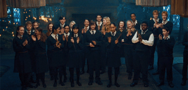 armée de dumbledore, gif, applause, applaudir, bravo