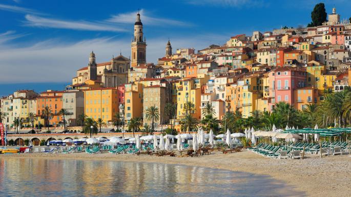 A Menton, dans le sud de la France 