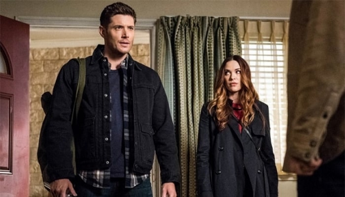 jensen ackles et danneel harris (frères scott) dans supernatural
