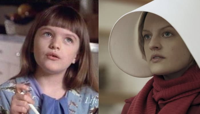 Elisabeth Moss dans Lucky Charmes et The Handmaid's Tale