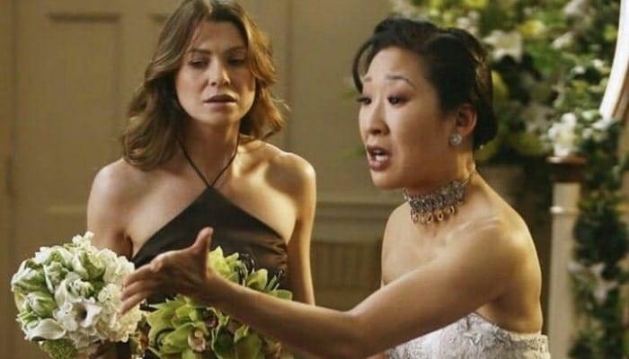 grey's anatomy, meredith, cristina, mariage