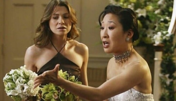 grey's anatomy, meredith, cristina, mariage