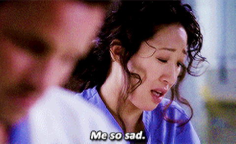 grey's anatomy, cristina, me so sad, triste, ironie