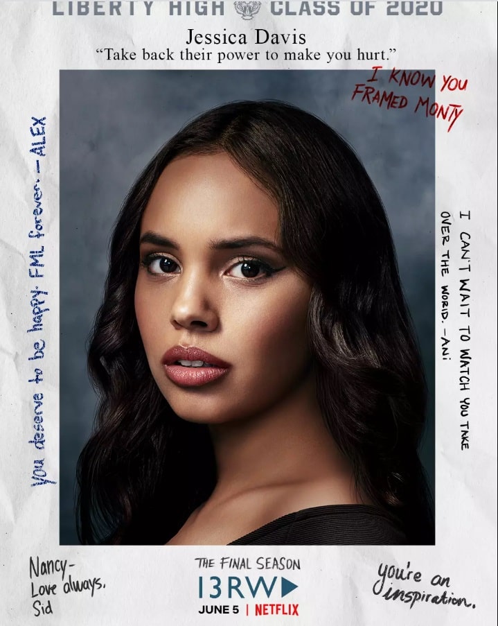 poster, 13 reasons why, saison 4, indices, jessica