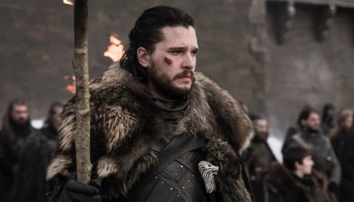 kit harington dans le rôle de jon snow dans game of thrones