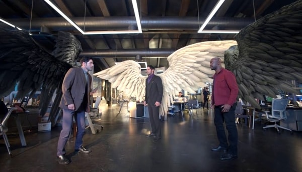 lucifer, michael, amenadiel, bataille 5x08