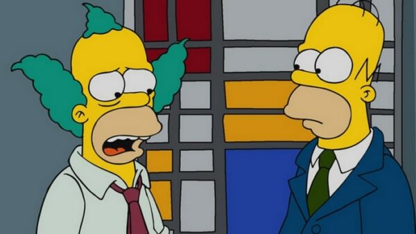 Homer et Krusty les simpson