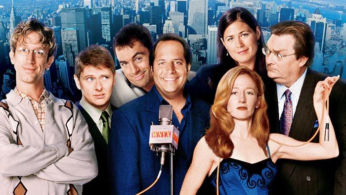 Le cast de la série News Radio, diffusée dans les années 90.