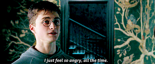 harry potter, colère