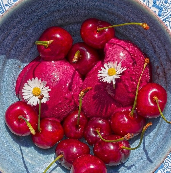 Le sorbet aux fruits rouges