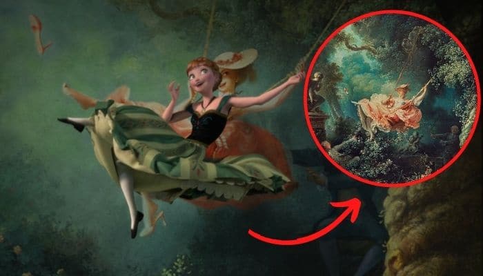 La Reine des Neiges l'escarpolette