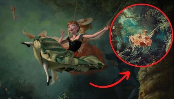 La Reine des Neiges l'escarpolette