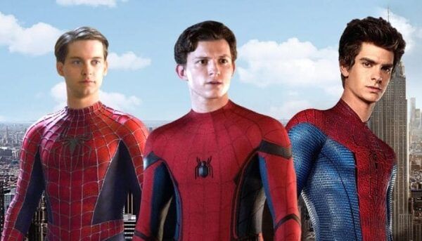 Tobbey Maguire, Tom Holland et Andrew Garfield Spider-Man