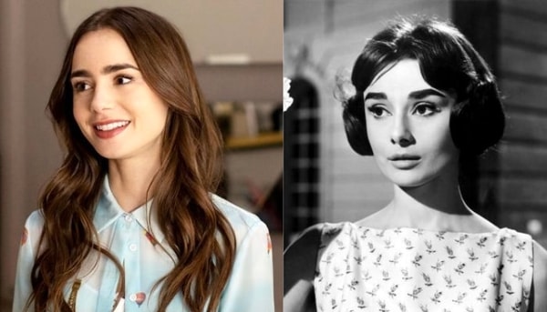 lily collins, audrey hepburn