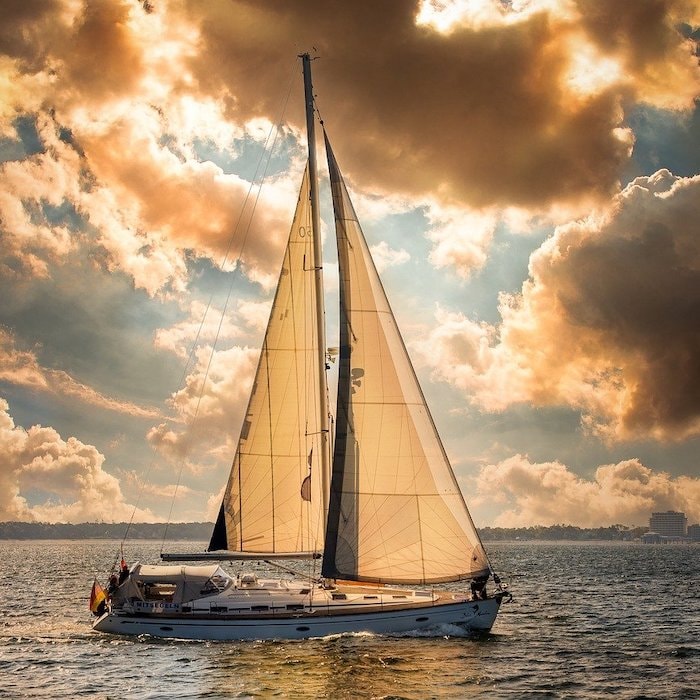 En croisière à bord d'un voilier