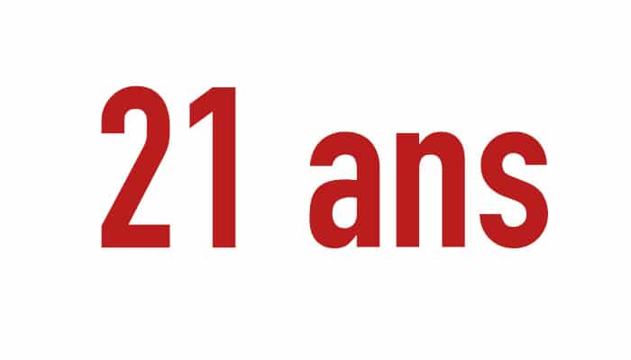 21 ans