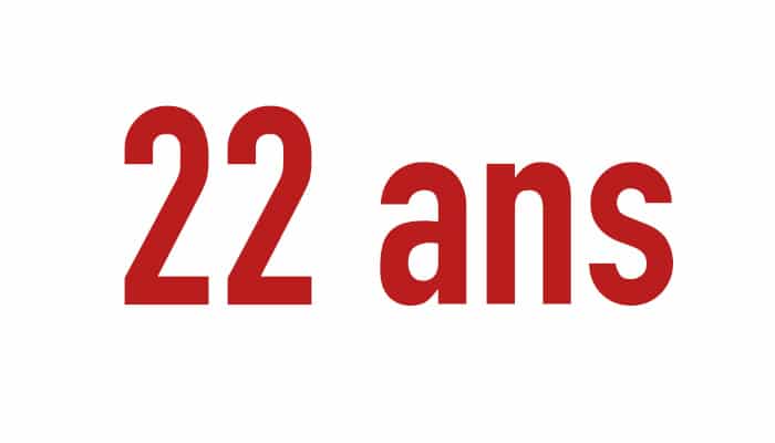 22 ans