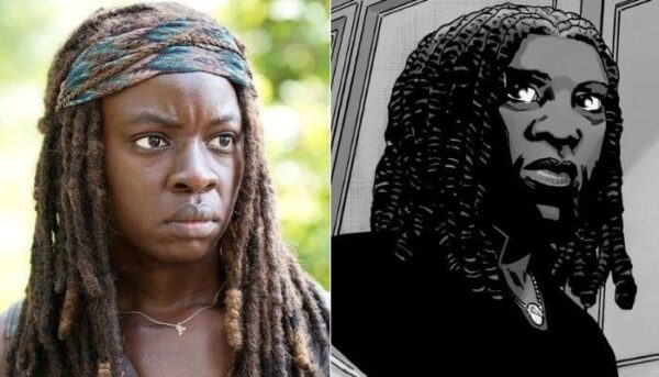 Michonne série vs Comics