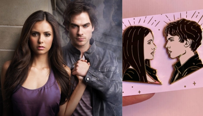 Minute cool : on craque pour les Pin's Delena et Jamie et Claire (Outlander) de Black Wanda