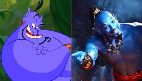 Génie Aladdin live action vs film d'animation
