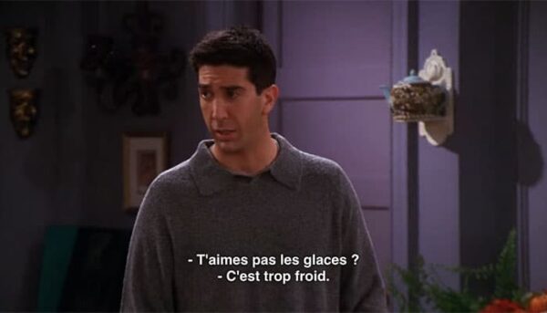 Ross Geller Friends glace