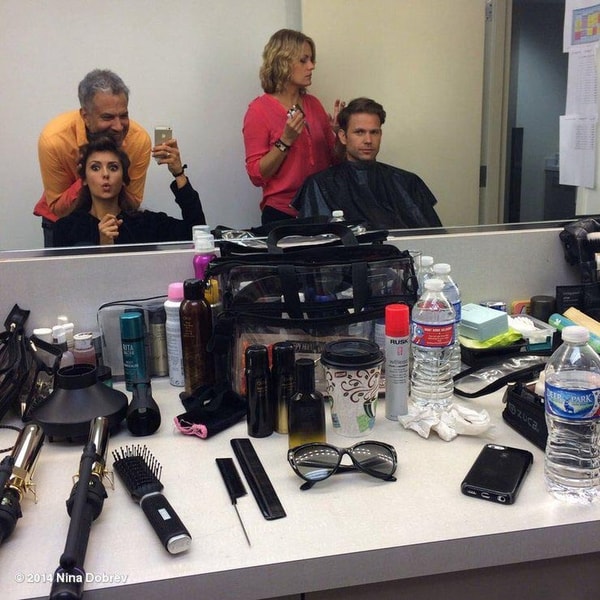 the-vampire-diaries-nina-dobrev-alaric-tournage-coulisses