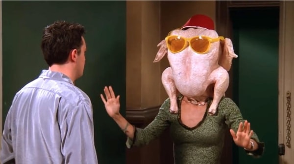 friends monica dinde tête