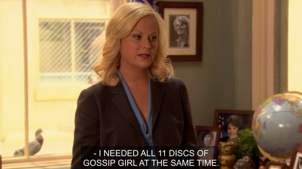 leslie knope gossip girl parks and recreation