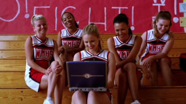 glee santana quinn cheerleaders pilote