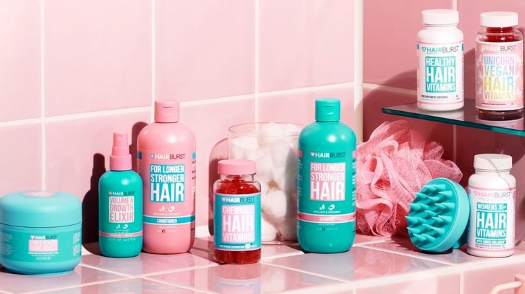 soins cheveux hairburst salle de bain