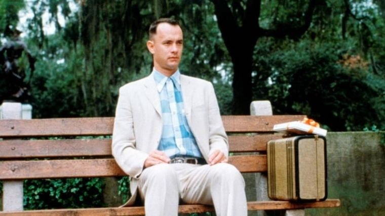 Scène du banc de Forrest Gump