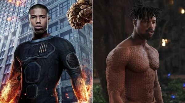 Michael B Jordan la torche humaine et Killmonger