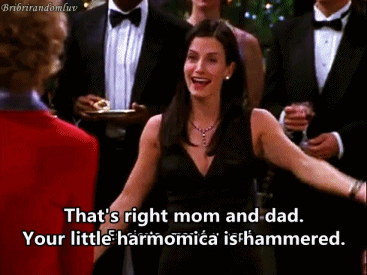 monica bourrée friends gif