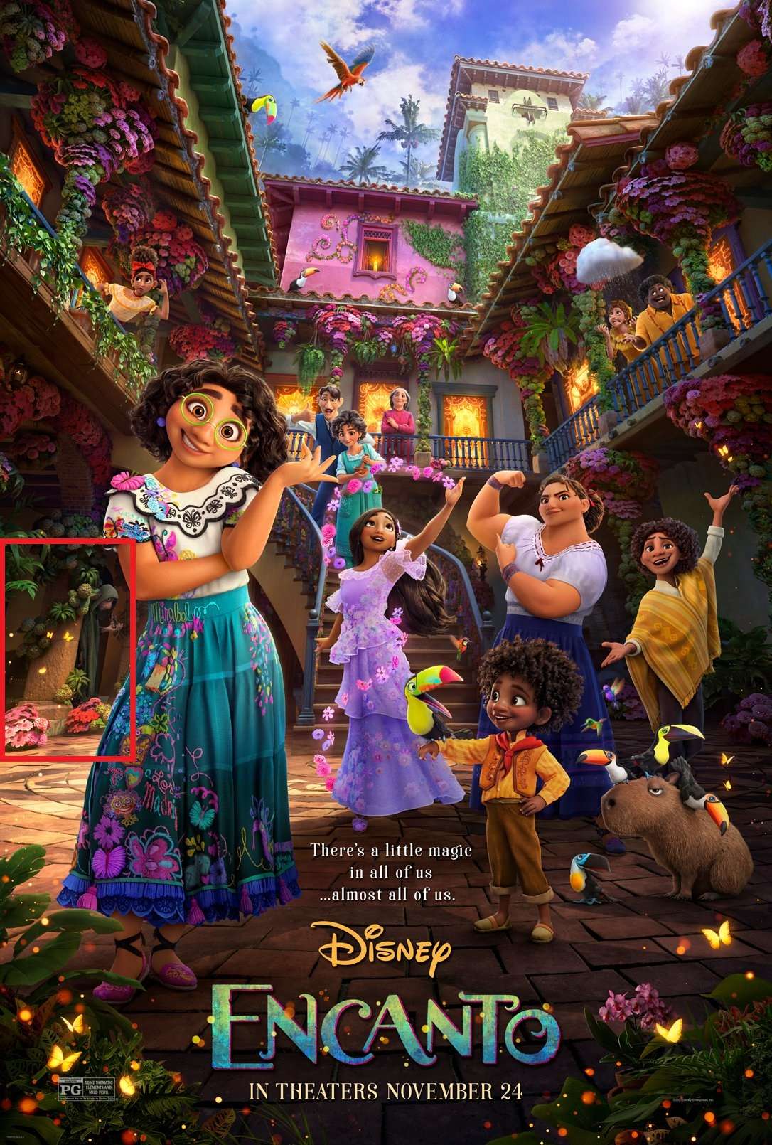 encanto, disney, poster, détail, bruno