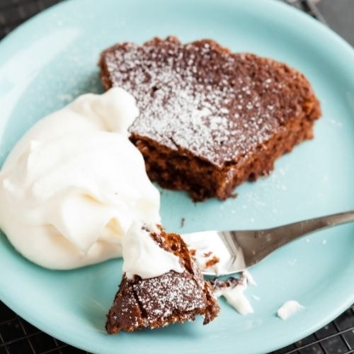 Celle d'un gâteau au chocolat