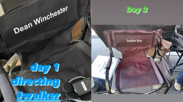 jensen ackles chaise tournage walker