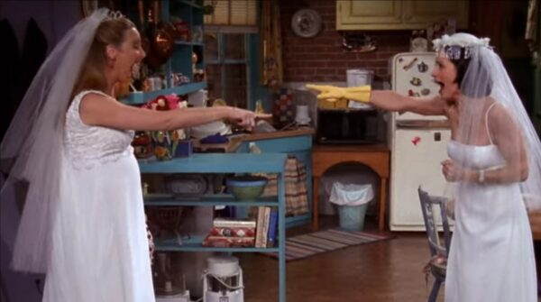 phoebe monica wedding dresses friend