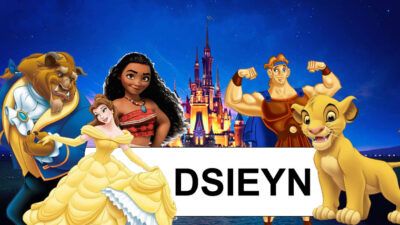 Quiz : dans quel film Disney apparaissent ces personnages dont les lettres du nom ont été mélangées ?