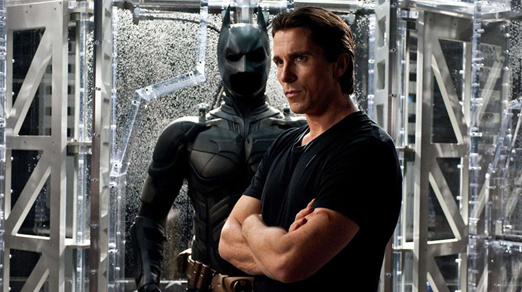 Christian Bale interprétant Batman dans The Dark Knight